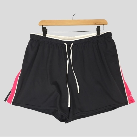 Champion Athletic Shorts Womens XL Gray Polyester Pink Stripe - Picture 1 of 8